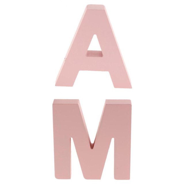 GROWTH TANK Pink Wooden Floating Letters Alphabet Letter Address Spells A+Pink