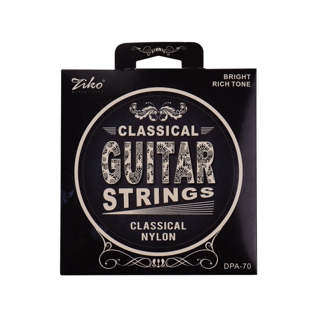 ZIKO DPA-70 Classical Guitar Strings Normal Light Tension Silver Wound Nylon String Anti-Rust Set of 6pcs Musical Instrument String Accessories