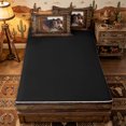 thumbnail image 4 of Erosebridal Vintage Framed Horse Print Zipper Twin Comforter Sets with Fitted Sheet and 2 Pillowcases,Carved Wood Border Accent Zipper Bedding Set,Coffee Brown White,4-Piece,Black Reversible, 4 of 6