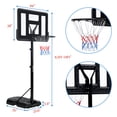 thumbnail image 3 of Basketball Hoop Goal with 44" Backboard and 10 Feet Adjustable Height Portable Basketball System Stand Basket with Removable Edges, Durable Easy to Assemble, for Adult Yard Indoor and Outdoor Use, 3 of 7