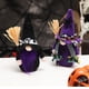 thumbnail image 5 of Gnomo De Halloween Con Escoba Y Sombrero Negro Mago Enano Muñeca Sin Rostro Para Estantería De Sala De Estar Scienceny HA046661-02, 5 of 6
