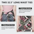 thumbnail image 6 of Pioneer Flower Floral Print Pattern Apron-Garden Aprons for Women with Pockets-Cotton Linen Waterproof Kitchen Cooking Gardening Aprons Adjustable for Kitchen,Cooking,BBQ and Salon 33x27 Inch, 6 of 7