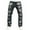 Black, variant on Mens Ripped Pants Destroy Casual Fall Loose Pants Solid Color Straight Leg Pocket Pants Black