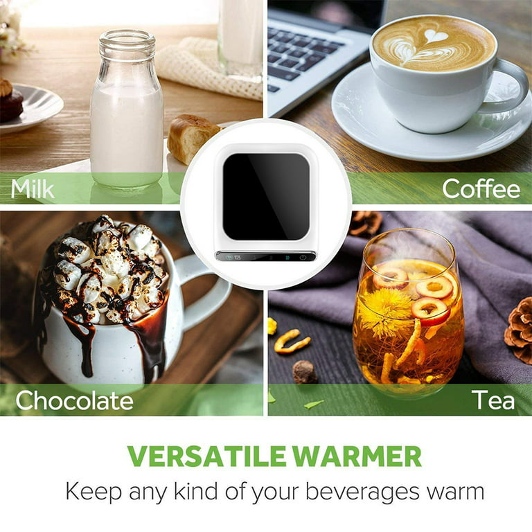 Potable USB Coffee Mug Cup Warmer Heating Pad Home Office Smart Electric  Beverage Milk Warmer with 3 Gear Temperature Settings