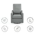 thumbnail image 6 of Delta Children Adley Nursery Glider Swivel Chair - Greenguard Gold Certified, French Grey, 6 of 11