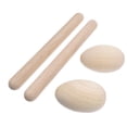 thumbnail image 2 of Ensemble de 4 Instruments de Percussion en Bois pour Enfants, Bâtons de Rythme et Shakers, 2 of 8