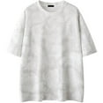 thumbnail image 5 of Zimjoy Oversized T-Shirts for Men Casual Big and Tall Tie Dye T-Shirts Fashion Crew Neck Short Sleeve T Shirts Lightweight Loose Fit Shirt, White 2XL, 5 of 5