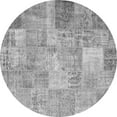 thumbnail image 1 of Ahgly Company Indoor Round Patchwork Gray Transitional Area Rugs, 4' Round, 1 of 1