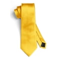 thumbnail image 5 of HISDERN Mens Solid Color Ties Formal Satin Necktie and Pocket Square Set Classic Tie & Handkerchie, 5 of 7