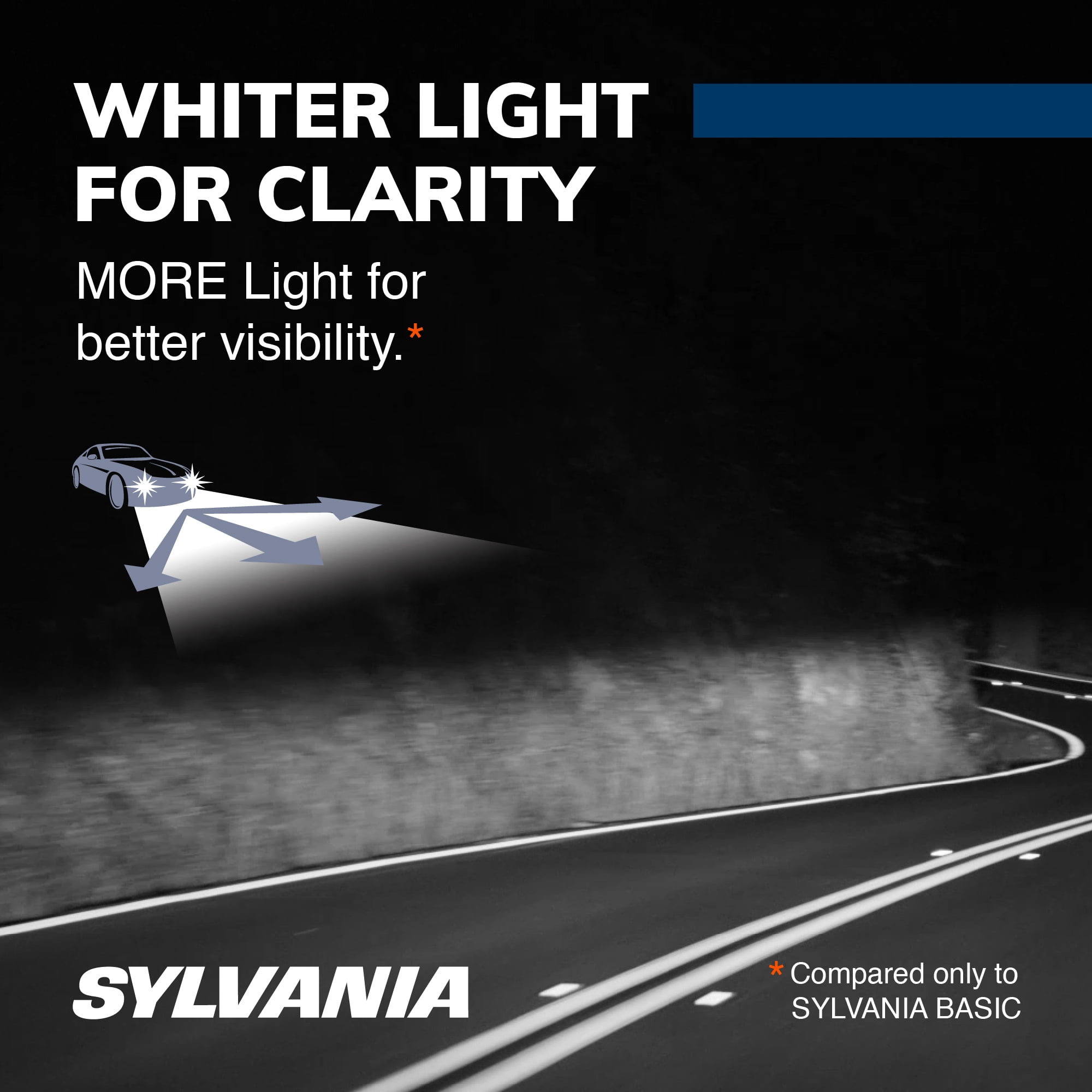 (2 pack) Sylvania 9005 SilverStar Halogen Headlight Bulb, 1 Pack, Compatible with Multiple Cars