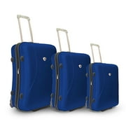 Traveler's Club Three-Piece Expandable Luggage Set, Navy