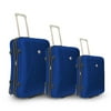 Traveler's Club Three-Piece Expandable Luggage Set, Navy