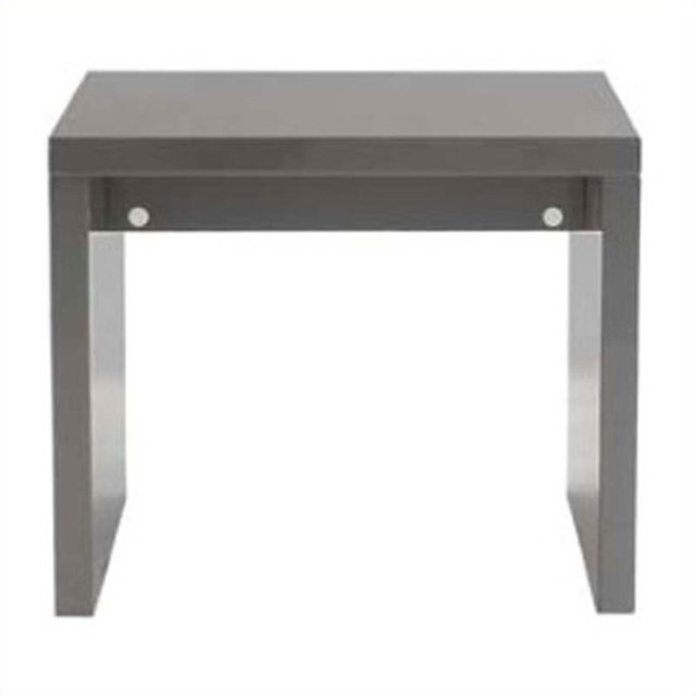 Eurostyle Table d'Appoint Abby en Laque Grise