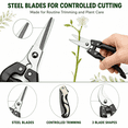 thumbnail image 3 of GAZILY® 3-Piece Pruning Shears Set, Garden Shears, Scissors and Clippers with Safety Lock for Flowers, Hand Pruners Gardening Tools for Trimming Flowers, Plants, Stems and Small Branches, 3 of 7