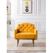 CoSoTower Accent Chair, Leisure Single Sofa With Rose Golden Feet