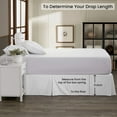 thumbnail image 2 of White Solid Pleated Bed Skirt Twin XL Size - 9 Inch Drop Split Corner Pleated Bedskirts -Microfiber Box Pleated Bedskirts - Never Lift Your Mattress - Hotel Quality Magic Bed Skirt, 2 of 8