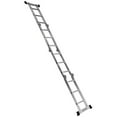 thumbnail image 4 of Gymax Fashion 12.5Ft Multi Purpose Folding EN131 Aluminum Scaffold Ladder Step, 4 of 6