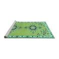 thumbnail image 2 of Ahgly Company Machine Washable Indoor Rectangle Persian Turquoise Blue Traditional Area Rugs, 6' x 9', 2 of 4