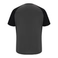 thumbnail image 4 of Casual Short Sleeve Button Down Shirts for Men, Flannel Collar Open Front, Solid Color, Polyester Shirt,1Pc, 4 of 6