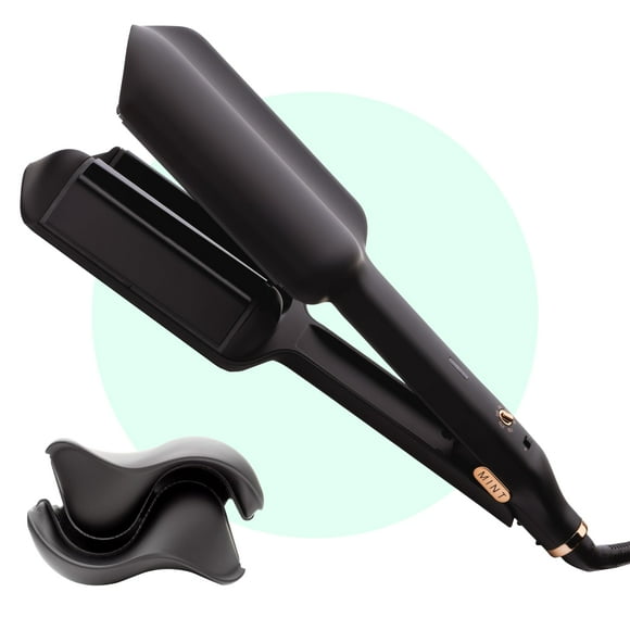 MINT Double Barrel Mermaid Hair Waver for Long Hair | Ionic Deep Waver Hair Tool Creates Volume & Large Beach Waves | Wave Crimper Hair Tool | Waving Iron for Hair with