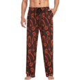 thumbnail image 3 of Men's Pajama Pants with Pockets Sleepwear Lounge Pants Stretch Casual Red Mushroom Dark, 3 of 6
