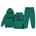 thumbnail image 2 of KHONTS Girls Letter Printed Hoodies Sweatshirts and Sweatpants Outfits, 2 Piece, Sizes 2-13 Years, 2 of 7
