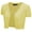 Baby Yellow, variant on Women's Short Sleeve Cropped Bolero Button Down Cardigan Sweater HB2137-BLK-L