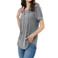 thumbnail image 6 of Ybnelow Women Short Sleeve T-shirt V Neck Casual Top, 6 of 9