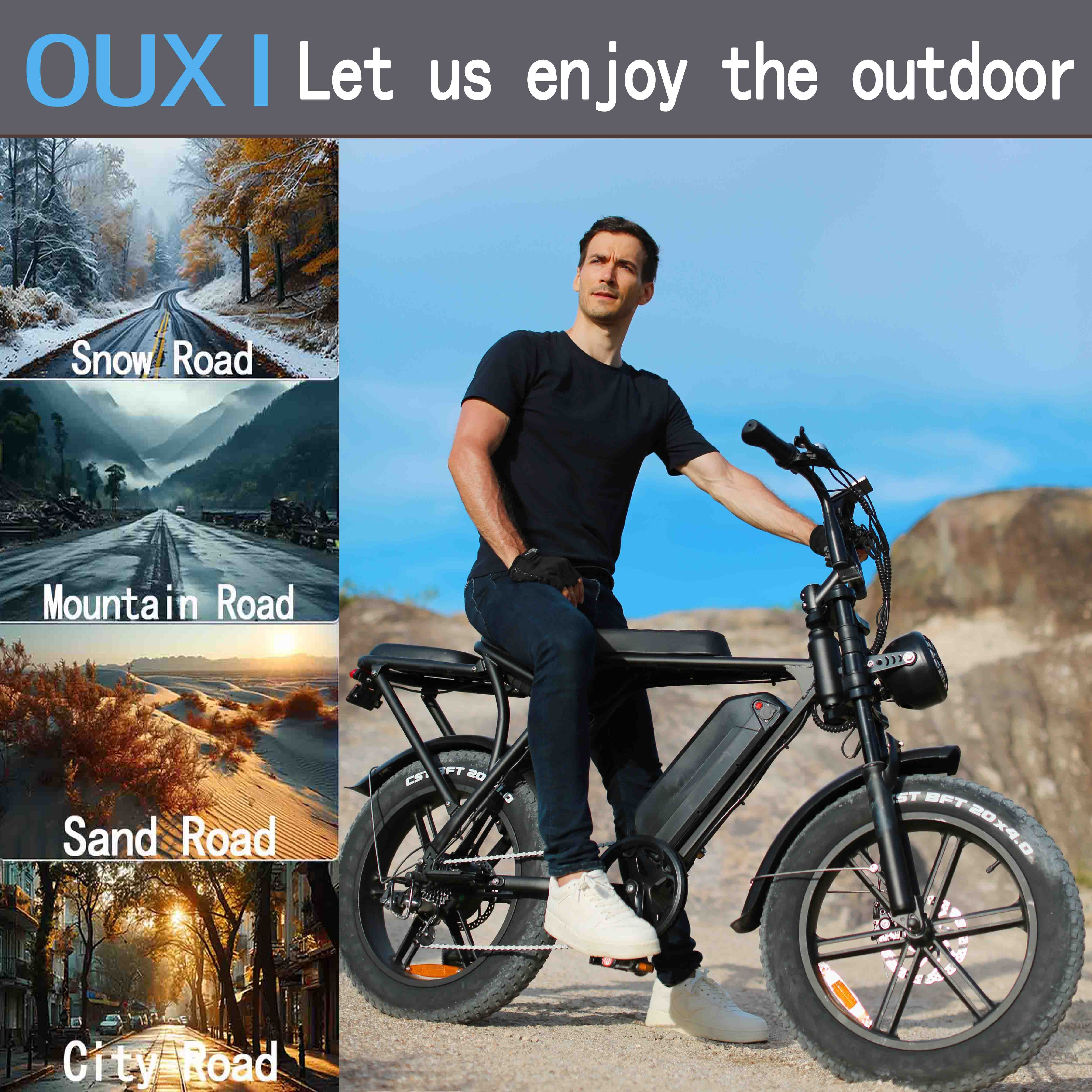 Electric Bike for Adults, V8 Max Electric Mountain Bike with Dual 48V 15Ah Removable Larger Battery, 750W 31MPH Motor Electric Bicycle For Adults, 20"x 4.0 Fat Tire E Bike 7-Speed