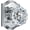Polished Chrome-Rosette, variant on Glass Door Knobs, Brushed Nickel Crystal Door Knobs Interior with Lock, Modern Privacy Glass Doorknobs Interior for Bedroom Bathroom, Satin Nickel Crystal Door Knob, 1 Pack