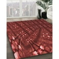 thumbnail image 3 of Ahgly Company Machine Washable Indoor Square Transitional Grapefruit Red Area Rugs, 8' Square, 3 of 7