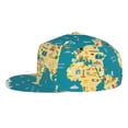 thumbnail image 3 of Fotbe World Map With Landmarks Flat Bill Visor Cap Classic Snapback Hat Polyester Foam Trucker Hat Trucker Cap Adjustable Baseball Cap, 3 of 9