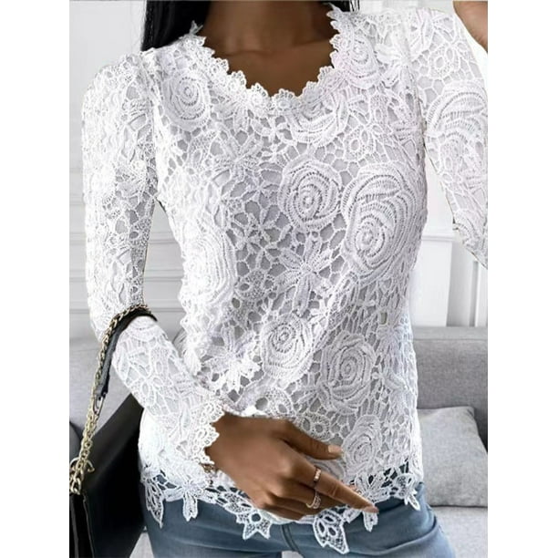 Camisas de encaje para mujer new arrivals