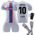 thumbnail image 1 of Conjunto de camisetas de Futbol KEVCHE 2223 FC Barcelona 4 Piezas Set MESSI #10 Camiseta Visita Blanco #10/16, 1 of 6