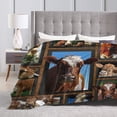thumbnail image 6 of Cute Cow Print Blanket Cartoon Cow Print Bedding Blanket Lightweight Warm Blankets for Bedroom Living Room 50"x40", 6 of 7