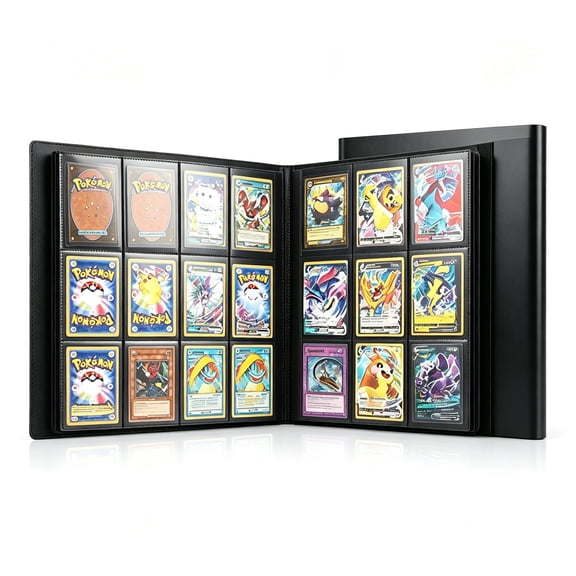 CHICAURA Side Loading 360 Pocket Card Binder for Trading Cards 1 pack Black