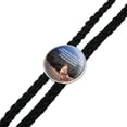 thumbnail image 2 of I Dream of a World Where Chickens can Cross the Road Without Motives Questioned Funny Humor Western Southwest Cowboy Necktie Bow Bolo Tie, 2 of 4