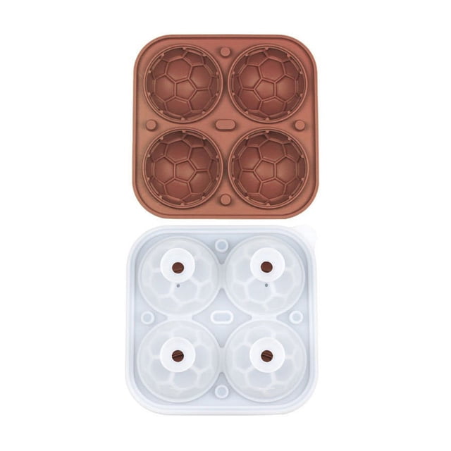 Moldes de Silicona para Discos de Hielo con Compartimentos para Hielo de Fútbol Moldes de Silicona para Discos de Hielo con Compartimentos para Hielo Cubitos de Hielo Caja de Hielo Instantánea Moldes