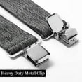 thumbnail image 5 of Mens Suspenders X-Back 2" Wide Adjustable Solid Straight Heavy Duty Clip Suspenders for Men, 5 of 5