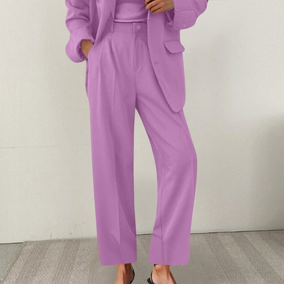 Simua Wide Leg Pants Woman High Waisted Fashion Suit Pants