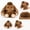 Brown #A22, variant on Elephant Stuffed Animal, Cute Soft Small Elephant Plush Toy, Fluffy Stuffed Elephant Plushie for Teens Adults, Stress Relief Cuddle Toy(Brown)