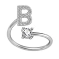 thumbnail image 1 of PVCS Exquisite Fashion 26 English Alphabet Style Ring Letter Fashion Copper Ring, 1 of 1