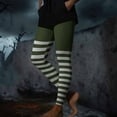 thumbnail image 6 of Idoravan Leggings for Women Women's Halloween Striped Print Leggings Sports Fitness Pants Solid Colored Casual Tight Fitting Tight Peach Hip Yoga Pants Stretch Pants Army Green XL, 6 of 9