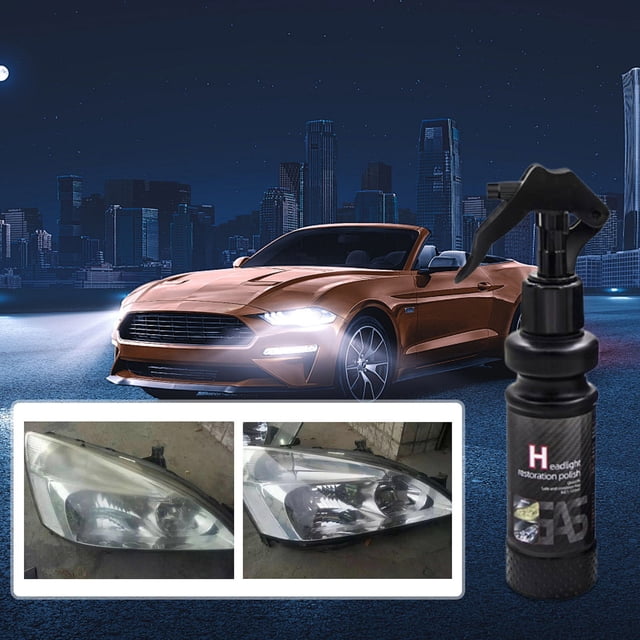 Agente de Reparación y Reacondicionamiento de Faros de Coche de 120 Ml. Eliminación Del Amarilleo Del Cristal de Los Faros. Limpieza de Pantallas de Lámparas. Limpieza y Abrillantado. No Requiere Pul