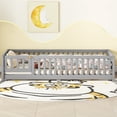 thumbnail image 5 of Floor Bed with Safety Rails & Fun Door, Low Profile Bed, Gray Solid Pine Wood, Easy Assembly,Twin Size, 5 of 6