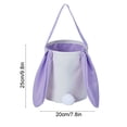 thumbnail image 3 of Ovzne Panier à Queue de Lapin à Longues Oreilles en Coton et Lin Panier Rond Sac Cadeau de Pâques Sac à Main Panier de Rangement pour Œufs de Pâques Sac de Rangement en Liquidation, 3 of 6