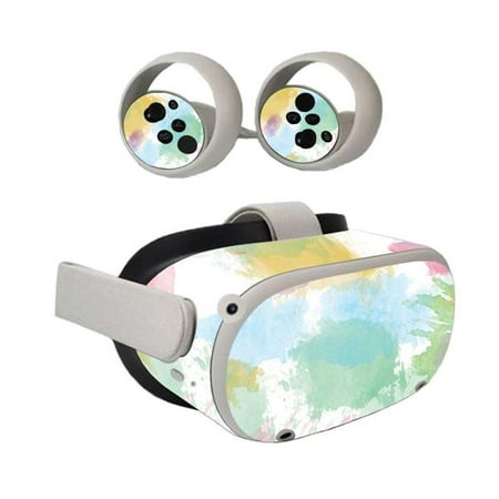 MightySkins OCQU2-Watercolor White Skin for Oculus Quest 2 - Watercolor White