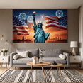 thumbnail image 5 of Decorative Design American Flag Statue of Liberty Banner Patriotic Celebration Theme for Independence Day National Holiday Outdoor Event, 5 of 7