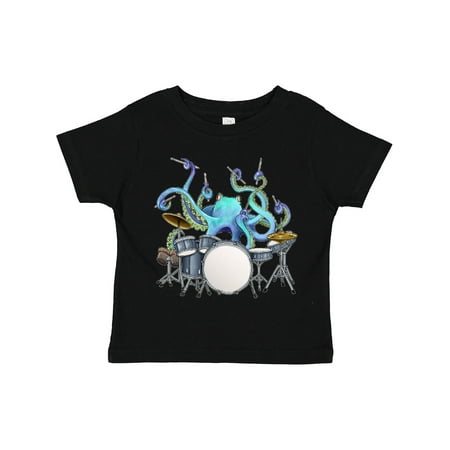 

Inktastic Cute Blue Octopus Drumming Gift Toddler Boy or Toddler Girl T-Shirt