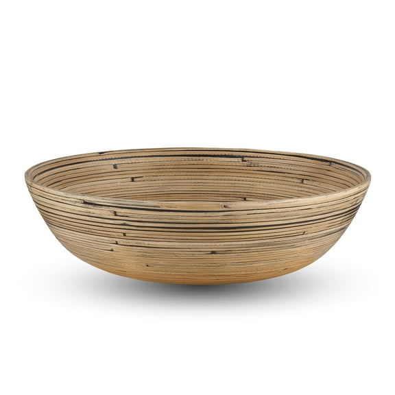 Lexa Bamboo Salad Bowl, 12 Inch, Black Bamboo
